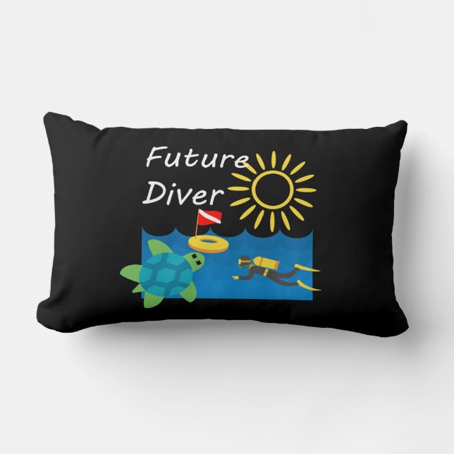 Future Diver Design - Lumbar Pillow 13" x 21" (Front)