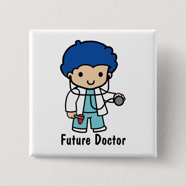 Future Doctor 15 Cm Square Badge (Front)