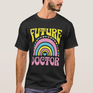 Future Doctor Bright Retro Rainbow Doctors Trainin T-Shirt