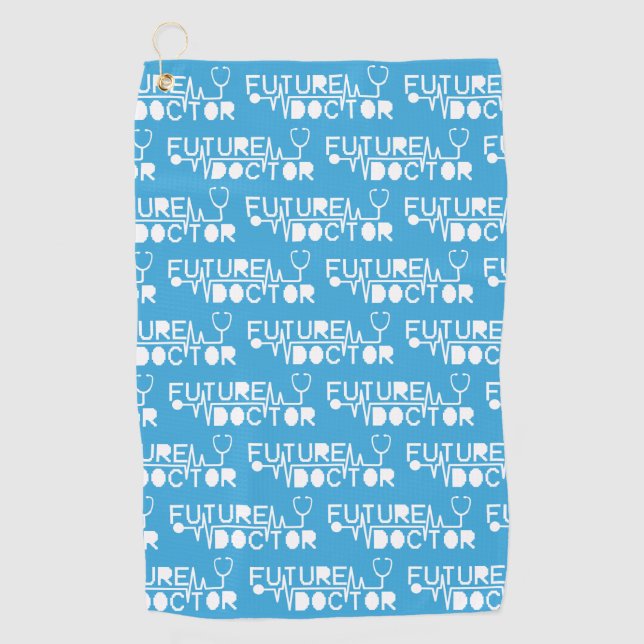 Future doctor medecine Stethoscope Mug Golf Towel (Front)