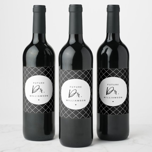 Future Doctor | Medical School Doctoral Student Wine Label (Bottles)