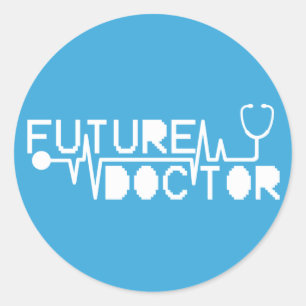 Future doctor medicine Stethoscope Classic Round Sticker