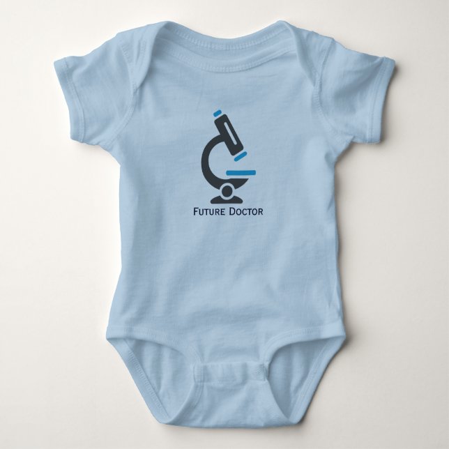 Future Doctor Microscope Design Baby Clothing Baby Bodysuit (Front)
