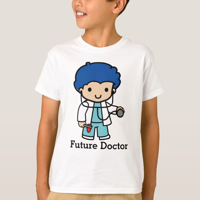 Future Doctor with Stethoscope T-Shirt (Front)