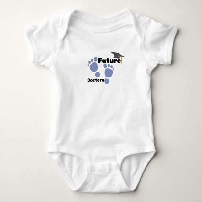 Future Doctora One-Piece Baby Bodysuit (Front)