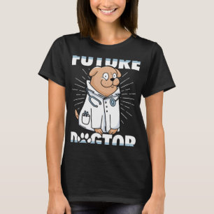Future Dogtor Cute Veterinarian In Training Vet Te T-Shirt