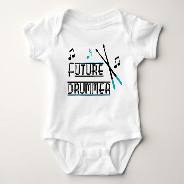 Future Drummer Baby Bodysuit (Front)