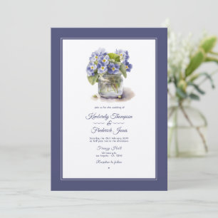Future Dusk Common Evening Primrose Floral Wedding Invitation