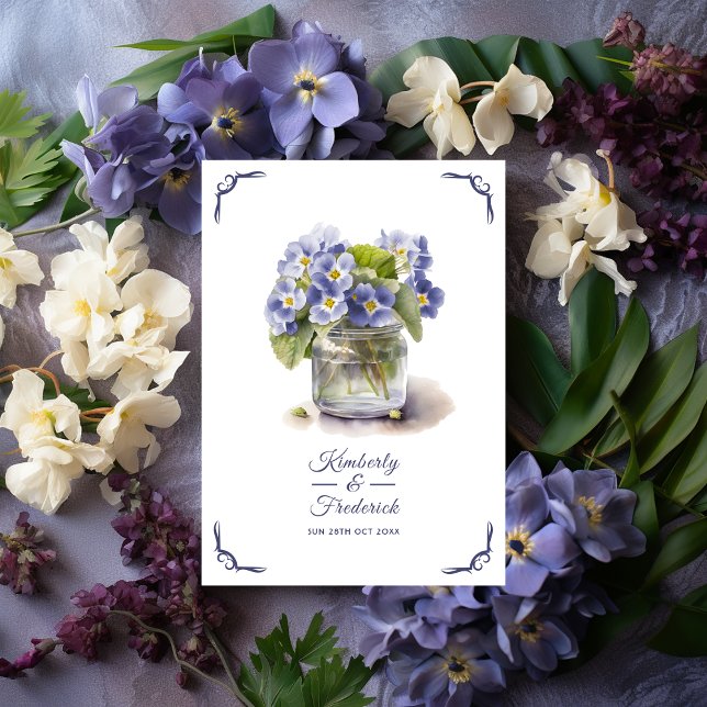 Future Dusk Common Evening Primrose Floral Wedding Program (Future Dusk Wedding)