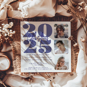 Future Dusk Photo Triple Graduation Invitation