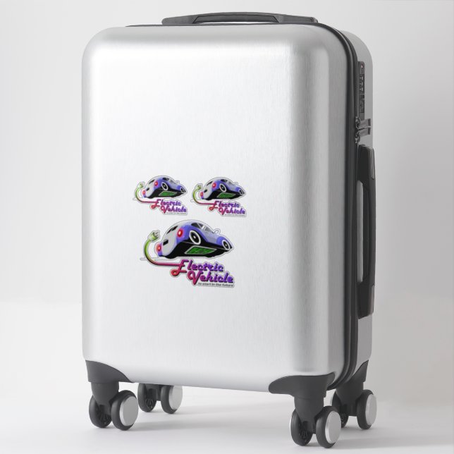 Future Electric Vehic | 8"x 8"- Glossy Transparent (Suitcase)