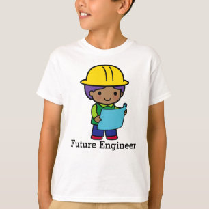 Future Engineer boy in yellow hardhat T-Shirt