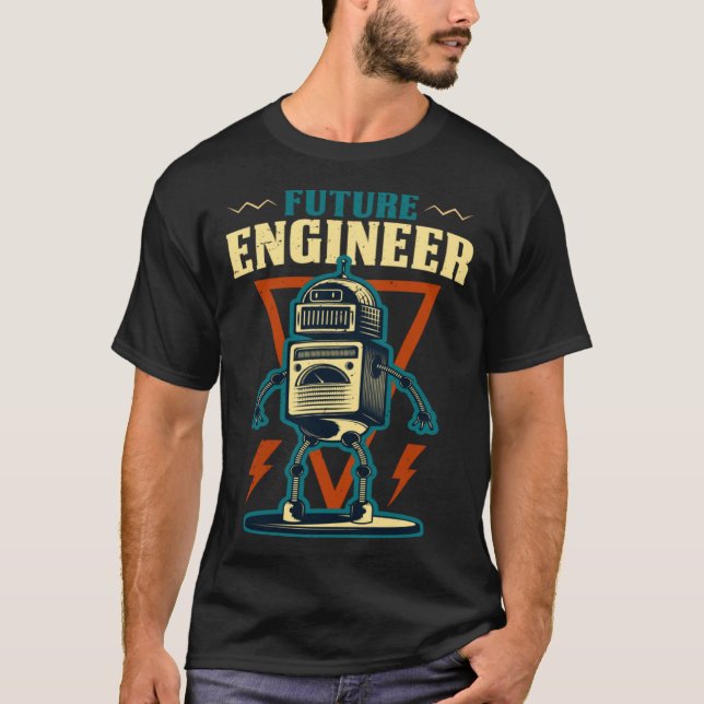 Future Engineer Costume Robot Robotics Adults & Ki T-Shirt (Front)