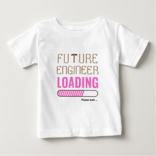 Future Engineer Loading Funny Personalised Unisex Baby T-Shirt