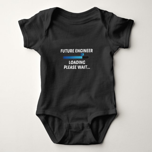 Future engineer Loading  Please Wait...,baby gift  Baby Bodysuit (Front)