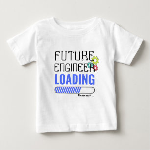 Future Engineer Loading Trendy Personalised Unisex Baby T-Shirt