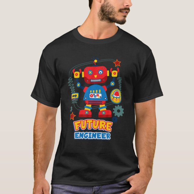 Future Engineer Robotics Engineering Kid Robot T-Shirt (Front)