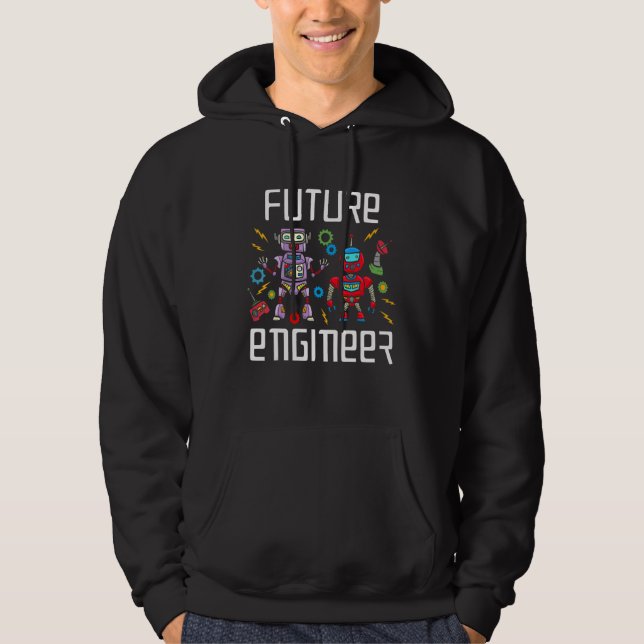 Future Engineer Robotics Futuristic Machine AI Hoodie (Front)