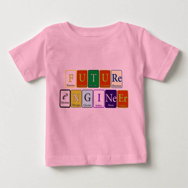 Future Engineer Tutu Design Baby T-Shirt (Front)