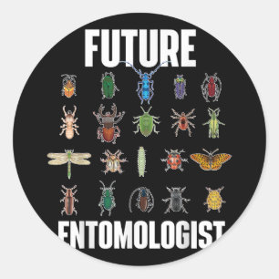 Future Entomologist - Bug Collector & Science Love Classic Round Sticker