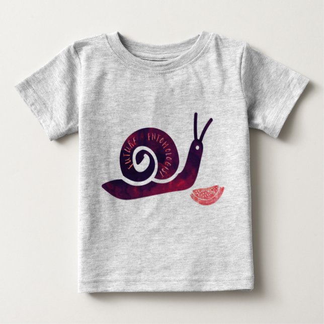 Future Entomologist Snail Toddler Boys Shirt Long (Front)