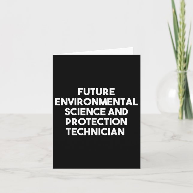 Future Environmental Science And Protection Techni Card (Front)