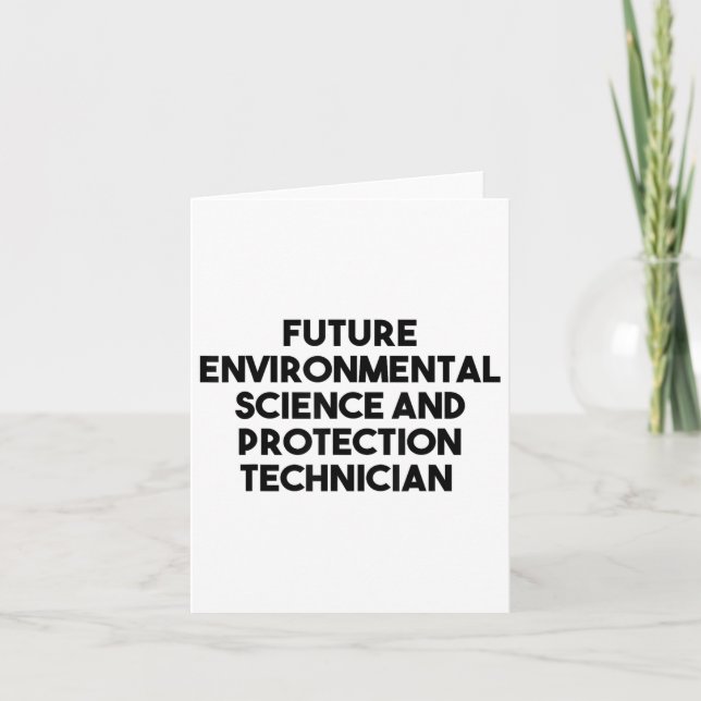 Future Environmental Science And Protection Techni Card (Front)