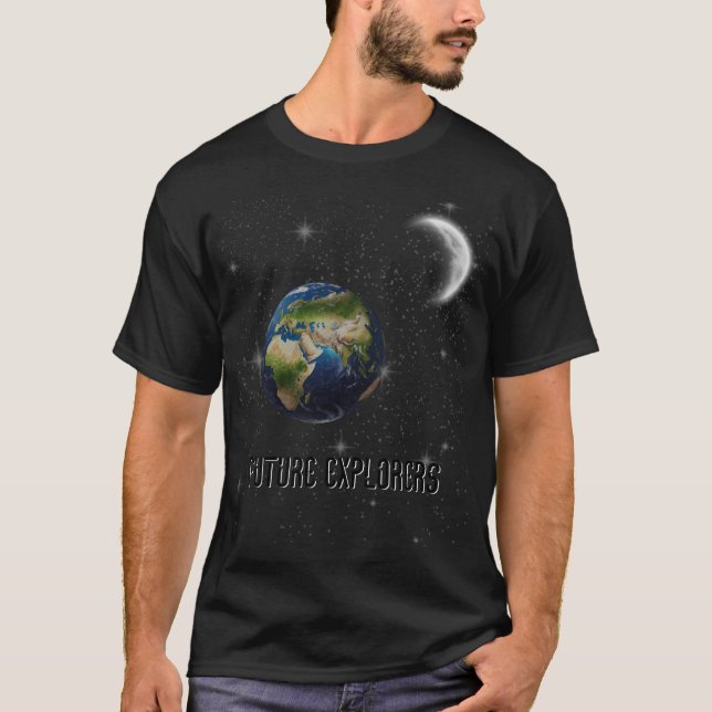 Future Explorers - Space Design for Adventurers T-Shirt (Front)