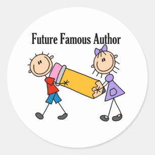 Future Famous Author Classic Round Sticker