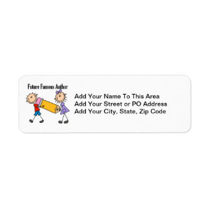 Future Famous Author Return Address Label