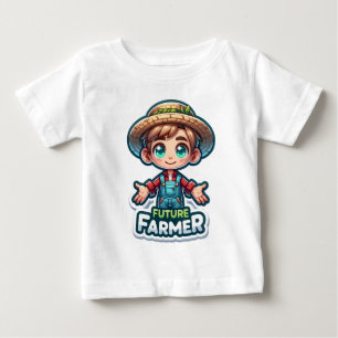 Future Farmer Kids T-Shirt - Cute Cartoon Design
