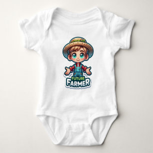 Future Farmer Kids T-Shirt - Cute Cartoon Design Baby Bodysuit