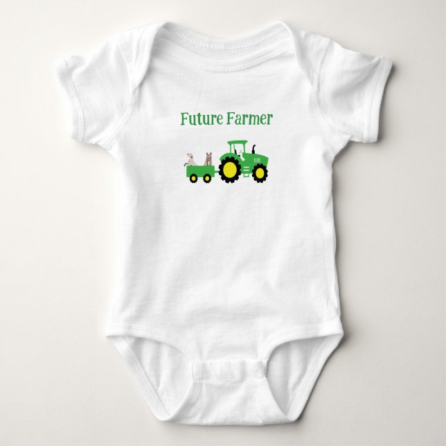 Future Farmer Tractor Baby & Toddler Bodysuit (Front)