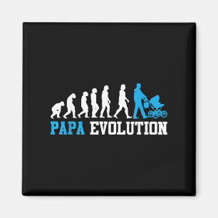 Future Father Papa Evolution Funny Fatherhood Magnet