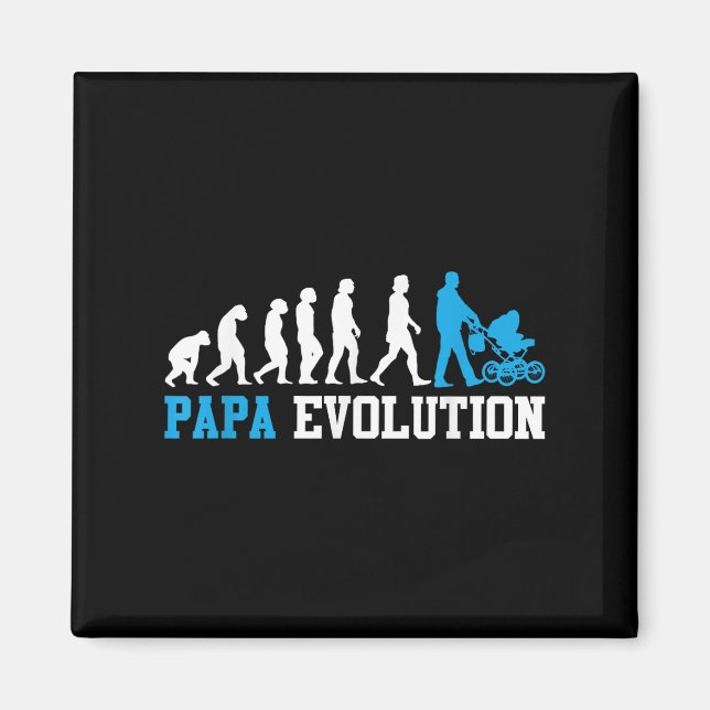 Future Father Papa Evolution Funny Fatherhood  Magnet (Front)