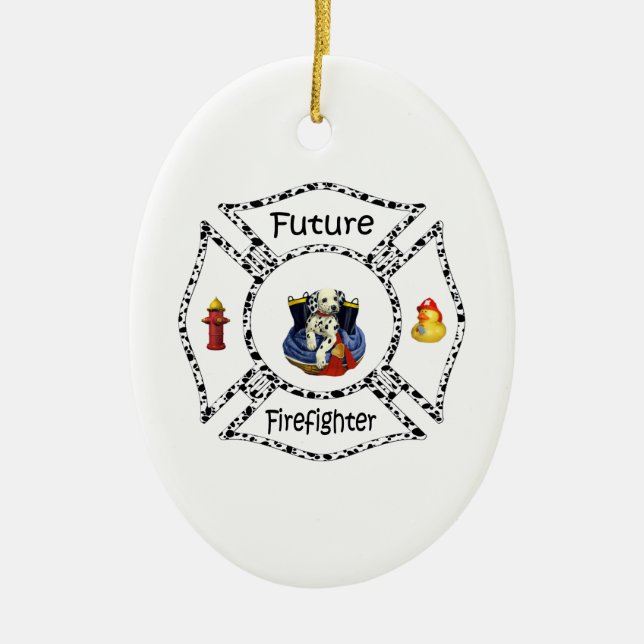 Future FF Dalmation Ceramic Tree Decoration (Front)