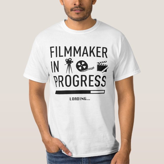 Future Filmmaker in Progress - Film Student T-Shirt (Front)
