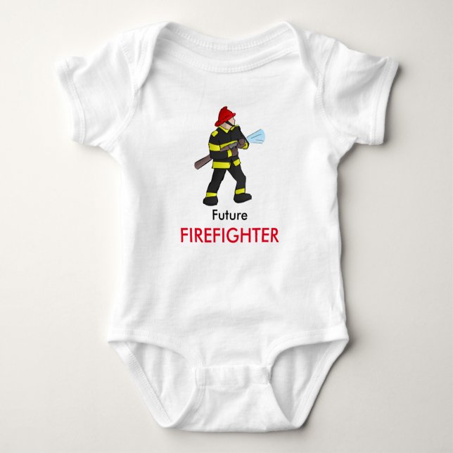 Future Firefighter Baby Bodysuit (Front)