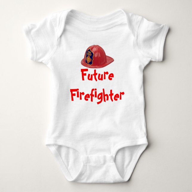 Future Firefighter Baby Bodysuit (Front)