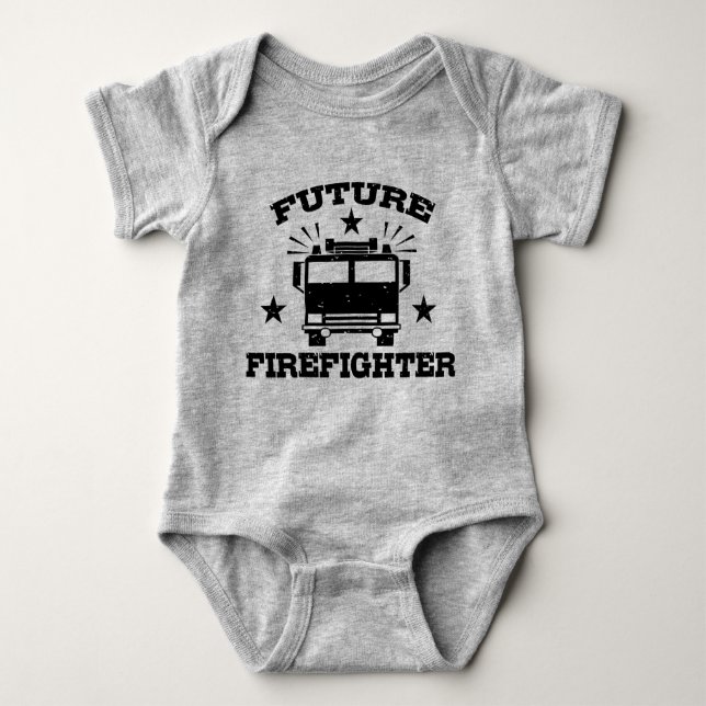 Future Firefighter Baby Bodysuit (Front)