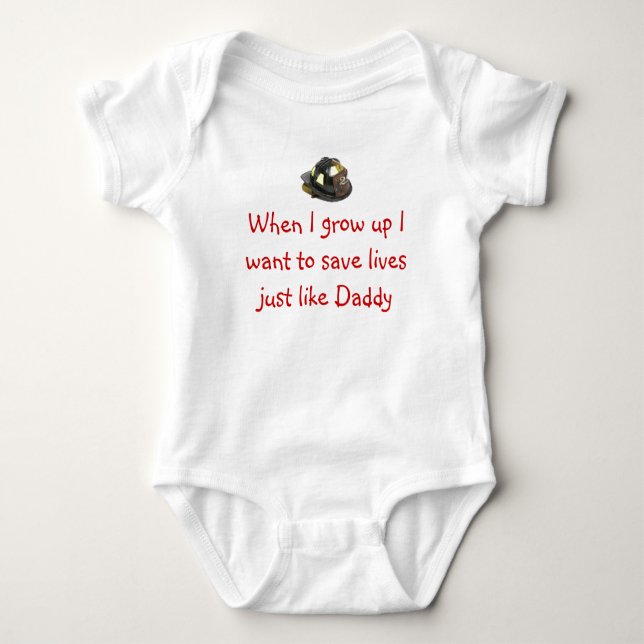 Future Firefighter Baby Bodysuit (Front)