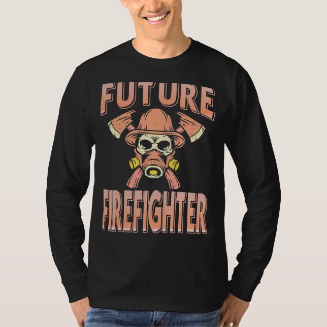Future Firefighter Cool Firefighter  Present T-Shirt (Front)