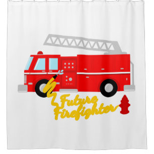 Future Firefighter Fire Truck Shower Curtain