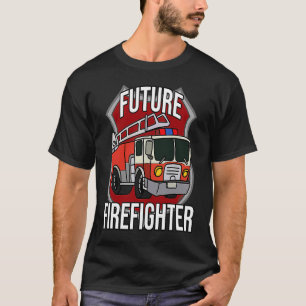 Future Firefighter Fireman Fire Truck Car Kids Boy T-Shirt
