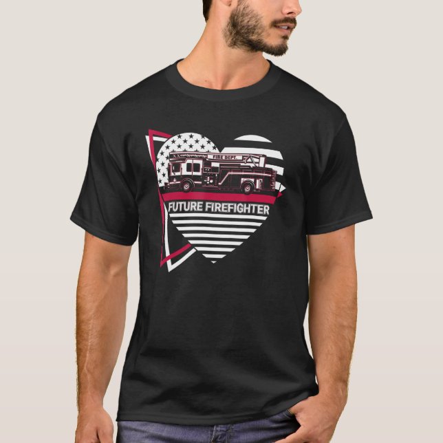 Future Firefighter Future Firefighter Fireman Retr T-Shirt (Front)