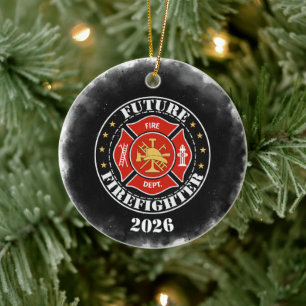 Future Firefighter Graduation Ceramic Ornament