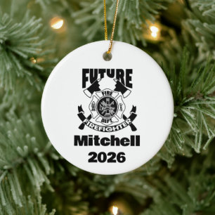 Future Firefighter Graduation Ceramic Ornament