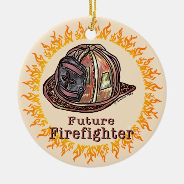 Future Firefighter Helmet  ornament (Front)