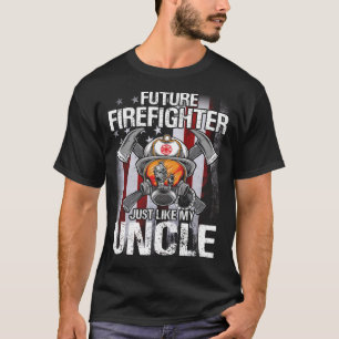 Future Firefighter Like My UNCLE US Flag T-Shirt