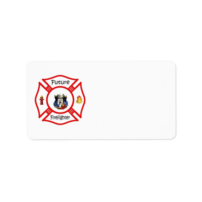 Future Firefighter Red Maltese Label (Front)